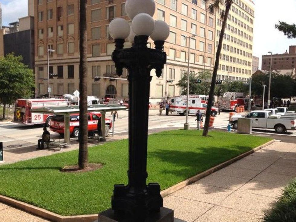 CenterPoint Energy workers injured electrical fire downtown June 2013