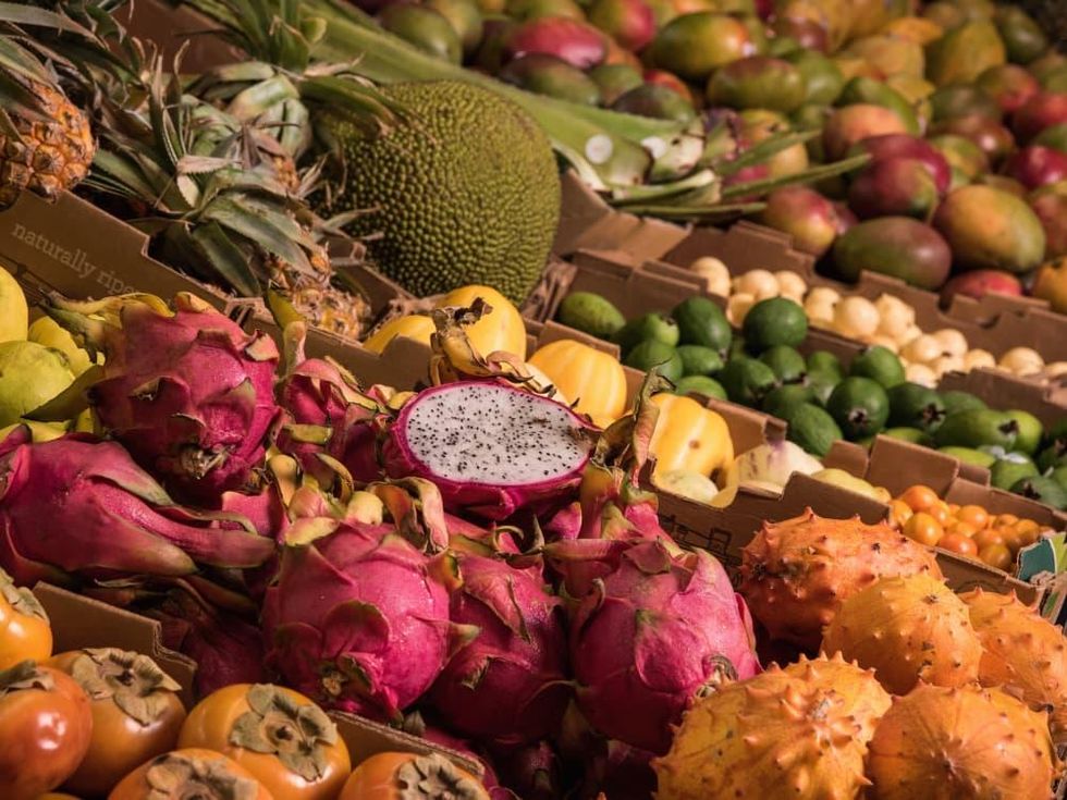 Central Market Houston tropical fruit, dragon fruit
