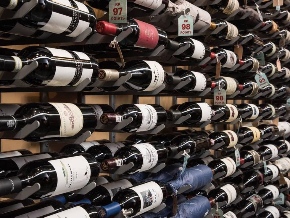 Central Market Houston wine wall