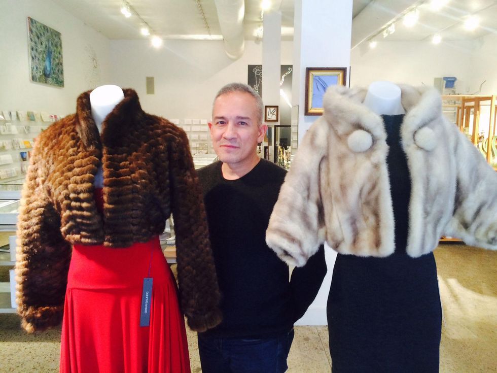Cesar Galindo furs at Sloan Hall
