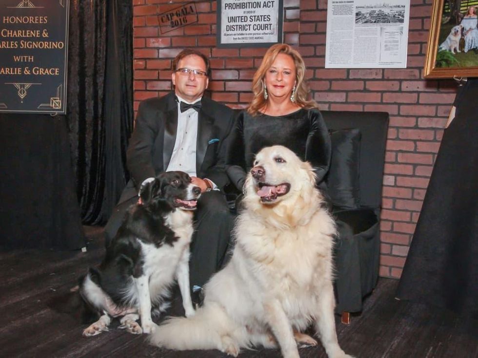 Charles and Charlene Signorino with Charlie and Grace at CAP Gala