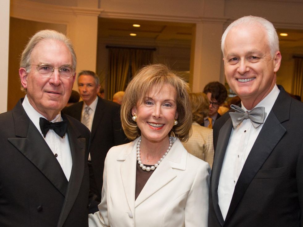 Charles and Diane Ofner, from left, with Craig Mabrito at the Preservation Houston Cornerstone Dinner February 2014