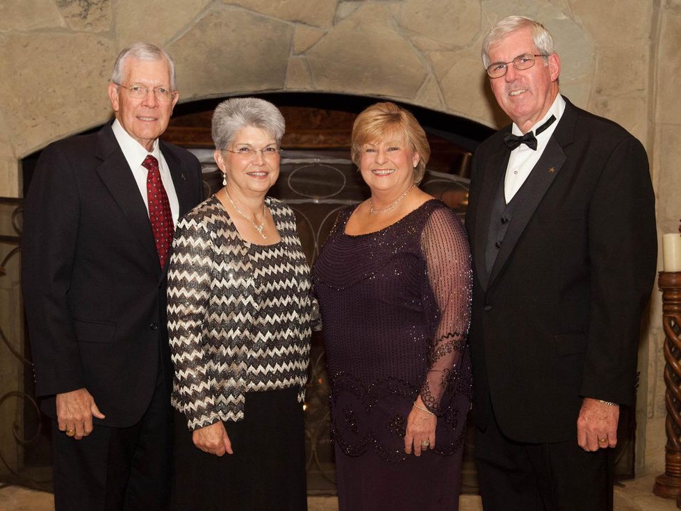Charles and Laura Millikan, from left, and Janet and Randy Gilmore at the University of St. Thomas Irish Gala December 2013