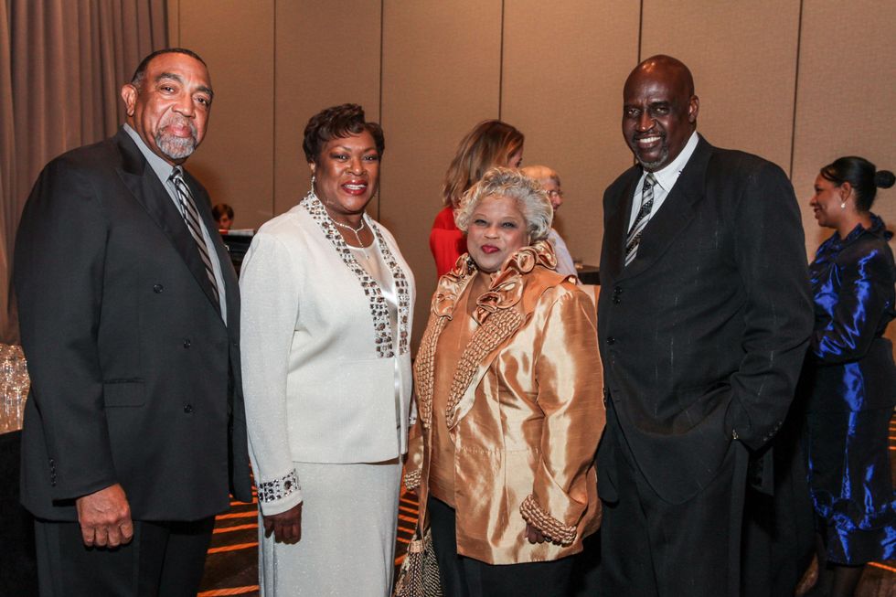 Charles and Lillian Wheat, from left, and Mary and Ivory Varner at the College of Biblical Studies Rising Star Dinner May 2014
