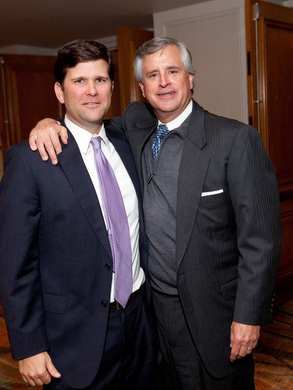 Charlie Neuhaus, left, and Harry Holmes at Bo's Place luncheon February 2014