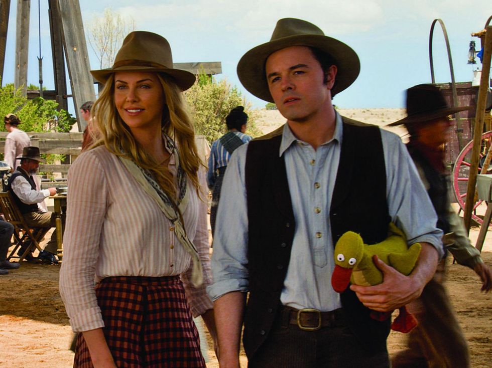 Charlize Theron and Seth MacFarlane in A Million Ways to Die in the West