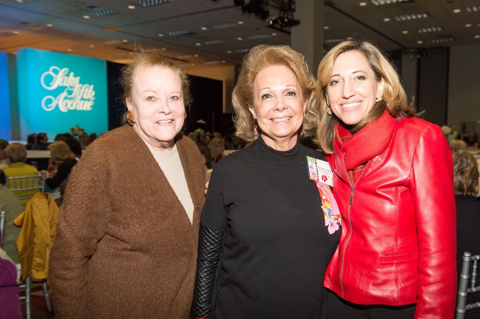 Charlotte Hill, from left, Philamena Baird and Krista Moser at the Nutcracker Market Saks luncheon and fashion show November 2014
