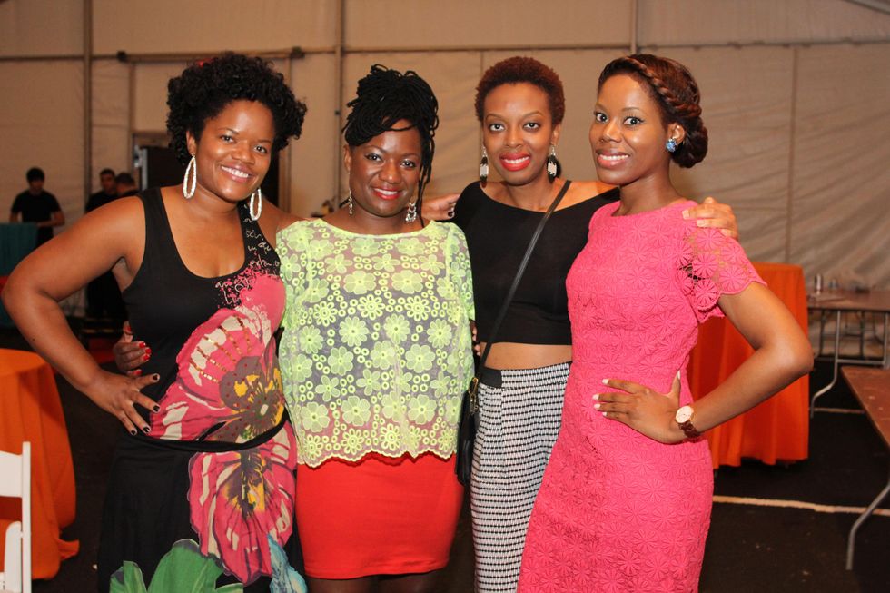 Charnee Brown, from left, Tammy Brown, Jasmine Jones and Rama Musa at the HMAAC Kinsey Collection reception August 2014