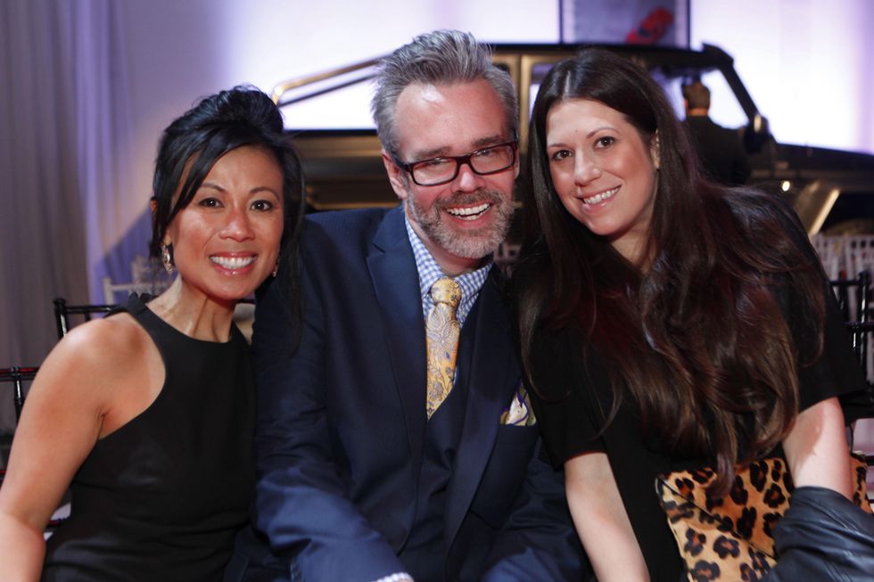 Chau Nguyen, from left, Michael Pearce and Ally Shell at Fashion Woodlands with Theresa Roemer March 2015
