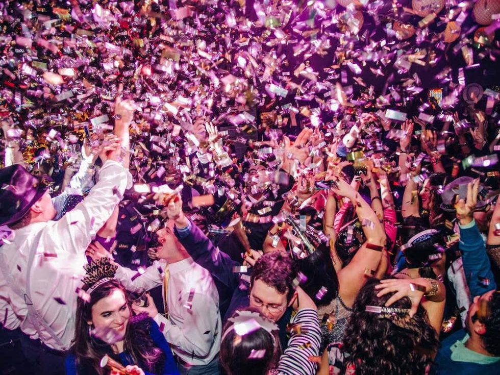 Cheering in the New Year at New Year's Eve at Local Pour January 2015