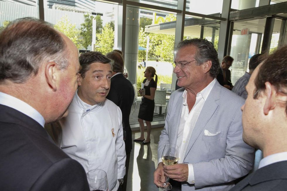 Chef Joan Roca (left) and Am\u00e9ricas Chef Michael Cordua (right) mingled with guests at Caracol.