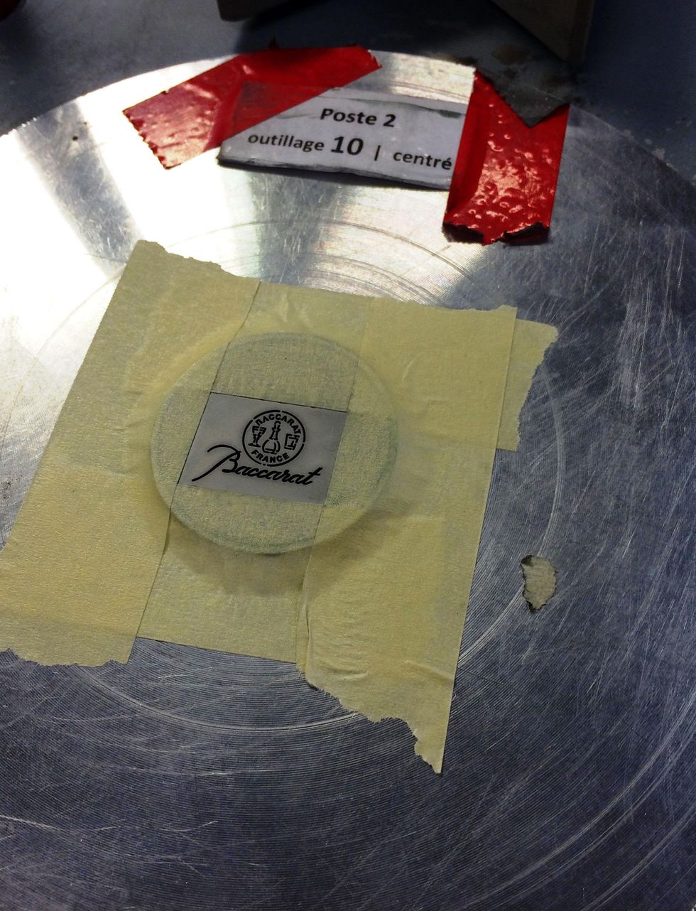 Cherri Carbonara Baccarat factory tour April 2015 Crystal pieces which pass scrupulous inspections earn the Baccarat mark, which changes annually, enabling owners to tell what year their piece was created