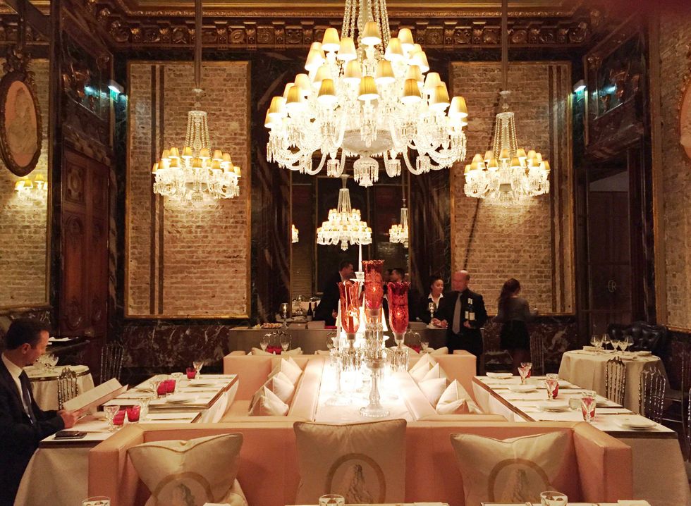 Cherri Carbonara Baccarat factory tour April 2015 Main dining room at Maison Baccarat
