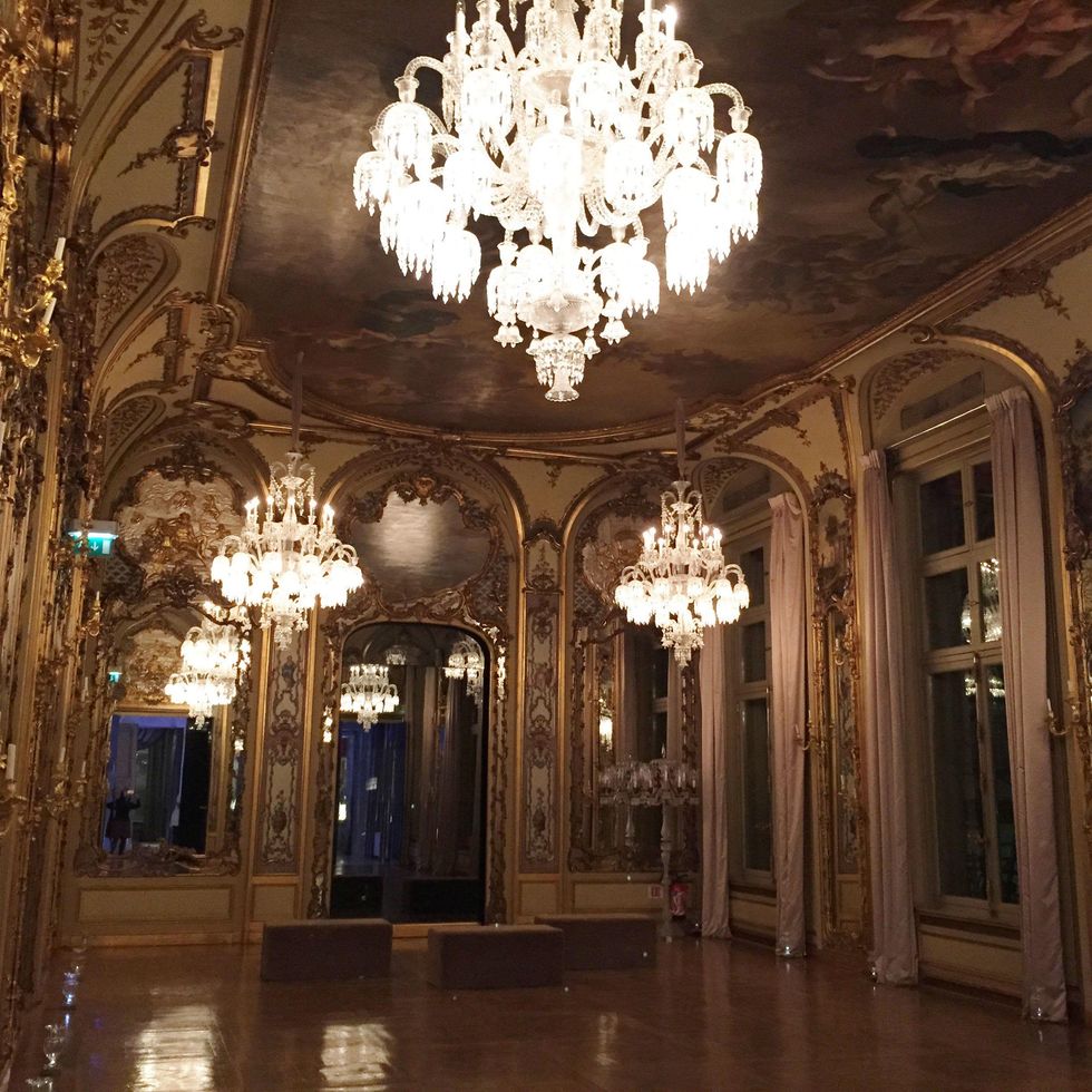 Cherri Carbonara Baccarat factory tour April 2015 Maison Baccarat event room