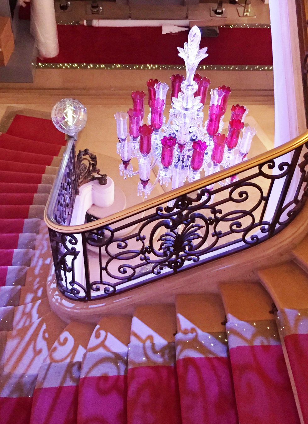 Cherri Carbonara Baccarat factory tour April 2015 Maison Baccarat grand staircase