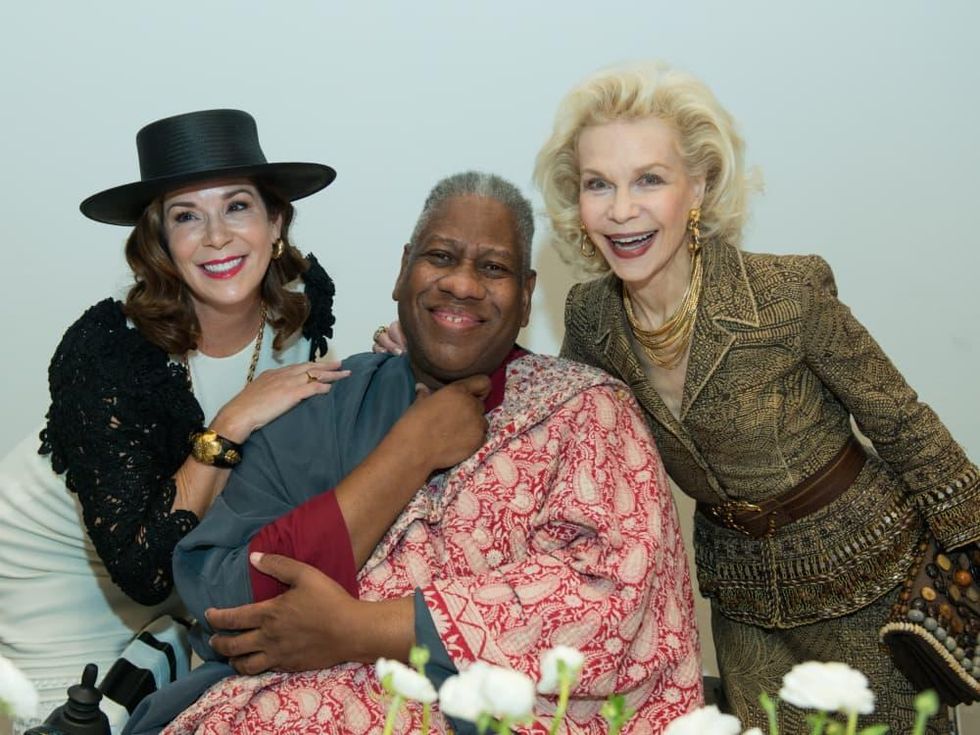 Cherri Flores, Andre Leon Talley, Lynn Wyatt at Oscar de la Renta fashion show at MFAH