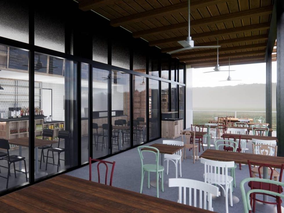 Cherry Block Craft Butcher and Kitchen patio rendering