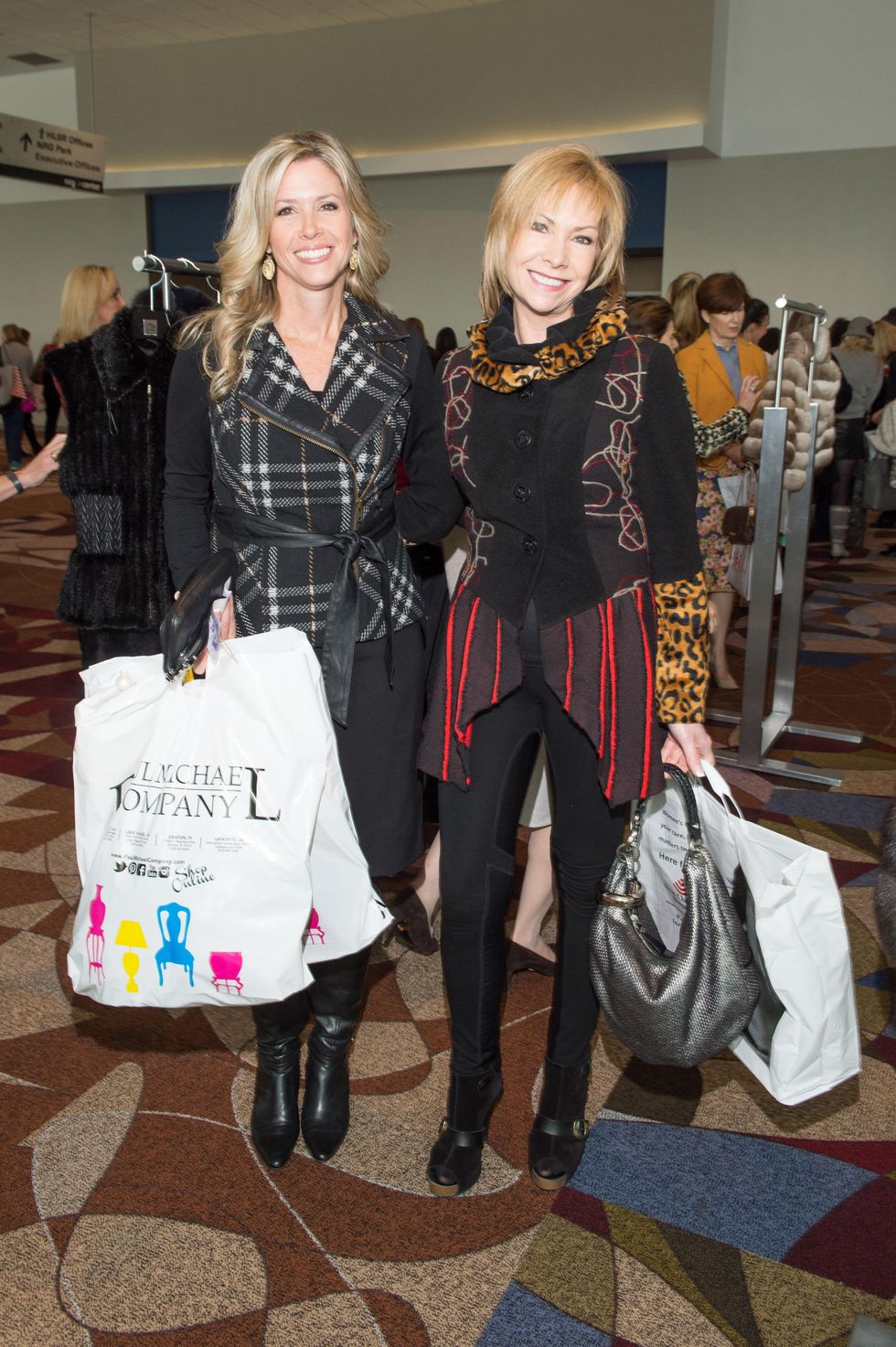 Cheryl Powell, left, and Michelle Mauzy at the Nutcracker Market Saks luncheon and fashion show November 2014
