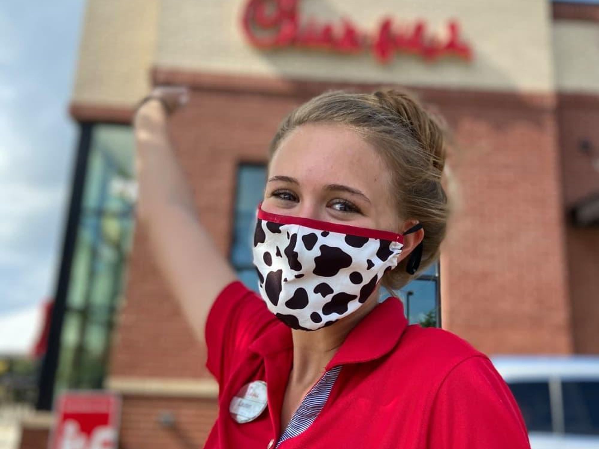 Chick-fil-A drive-thru girl at store