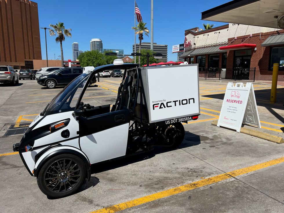 Chick-Fil A Faction driveless delivery