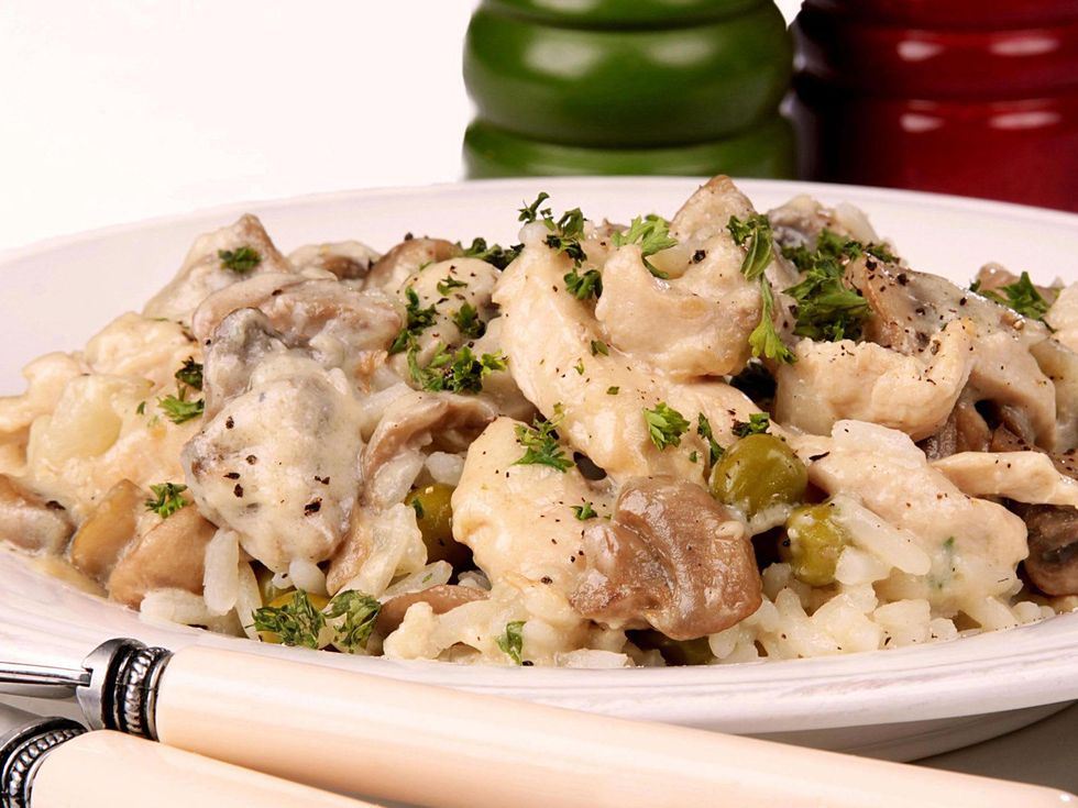 chicken a la king over rice