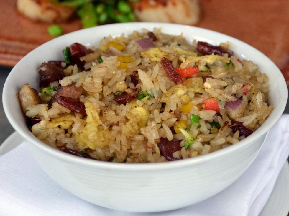 Chinese sausage fried rice at Five Sixty in Dallas