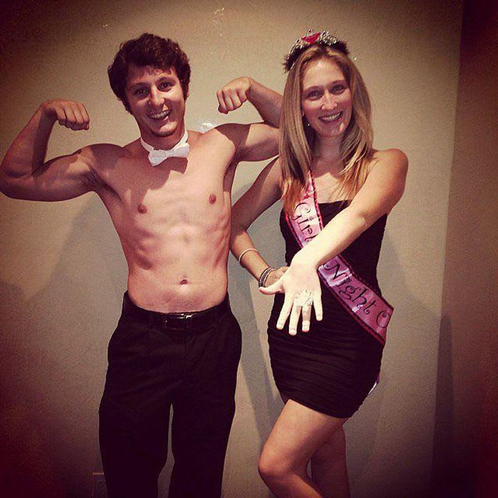 Chippendale and bachlorette couples costume