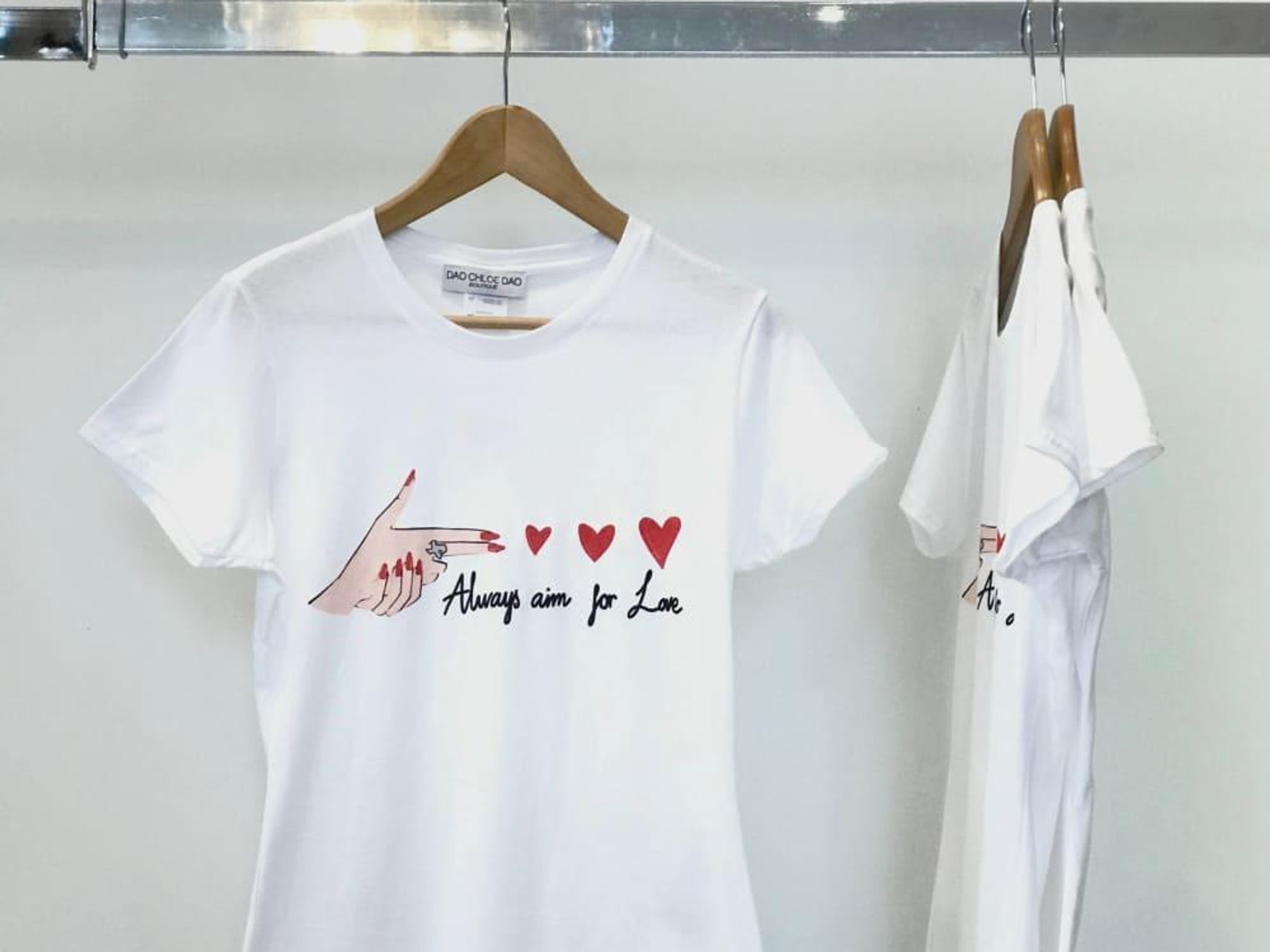 Chloe Dao Always Aim for Love t-shirt