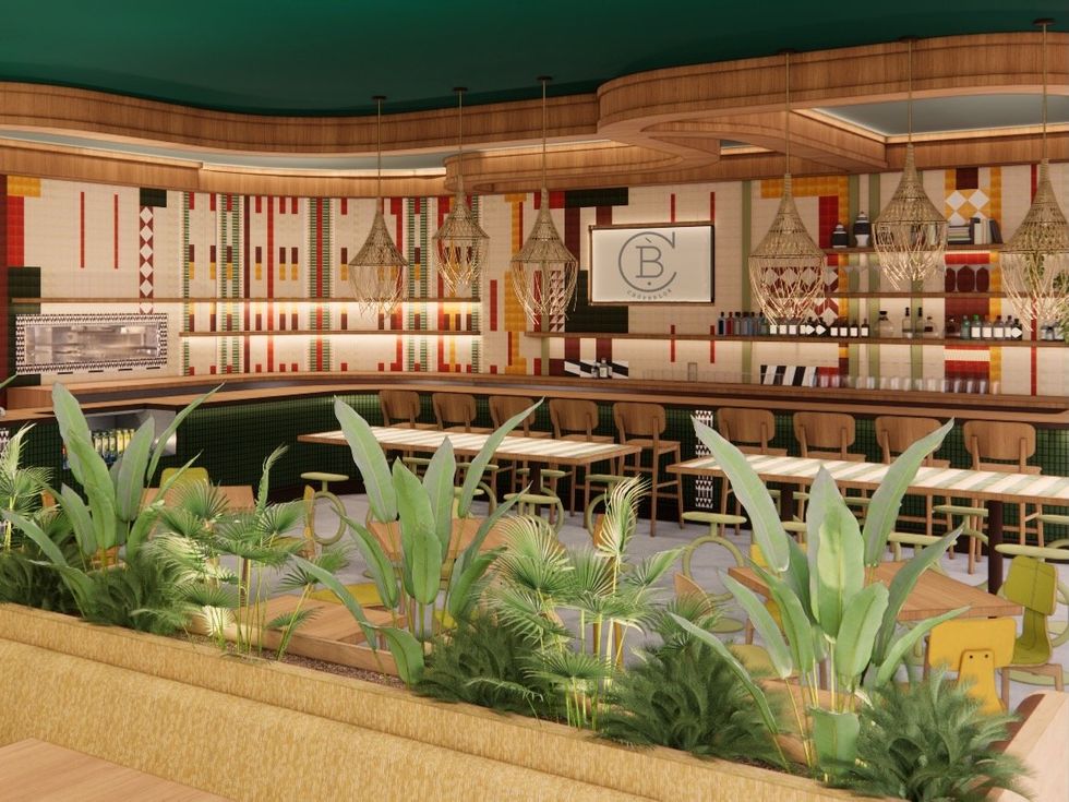 Chopnblok restaurant interior rendering