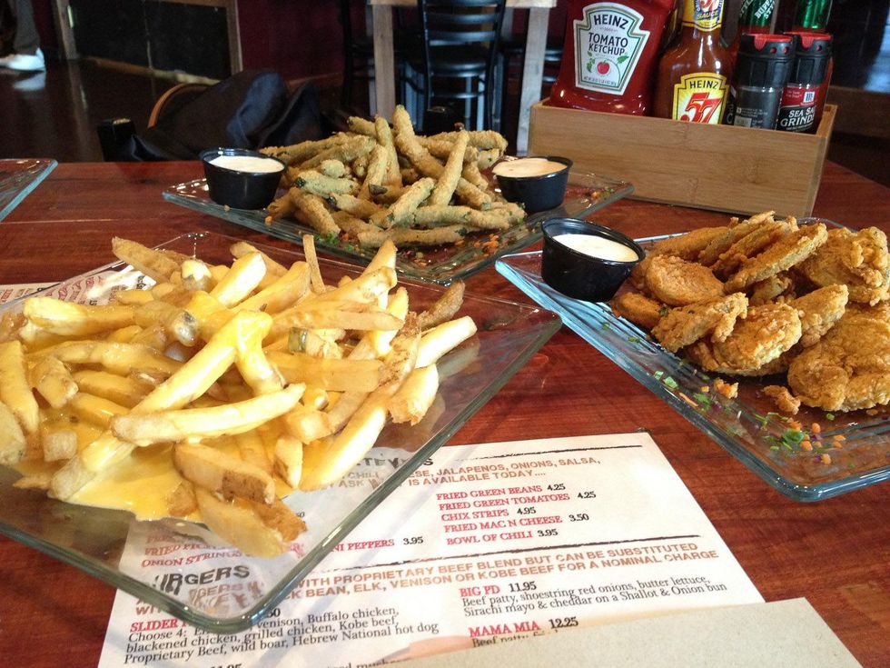 Chopping Block hamburger restaurant Houston June 2013 french fries