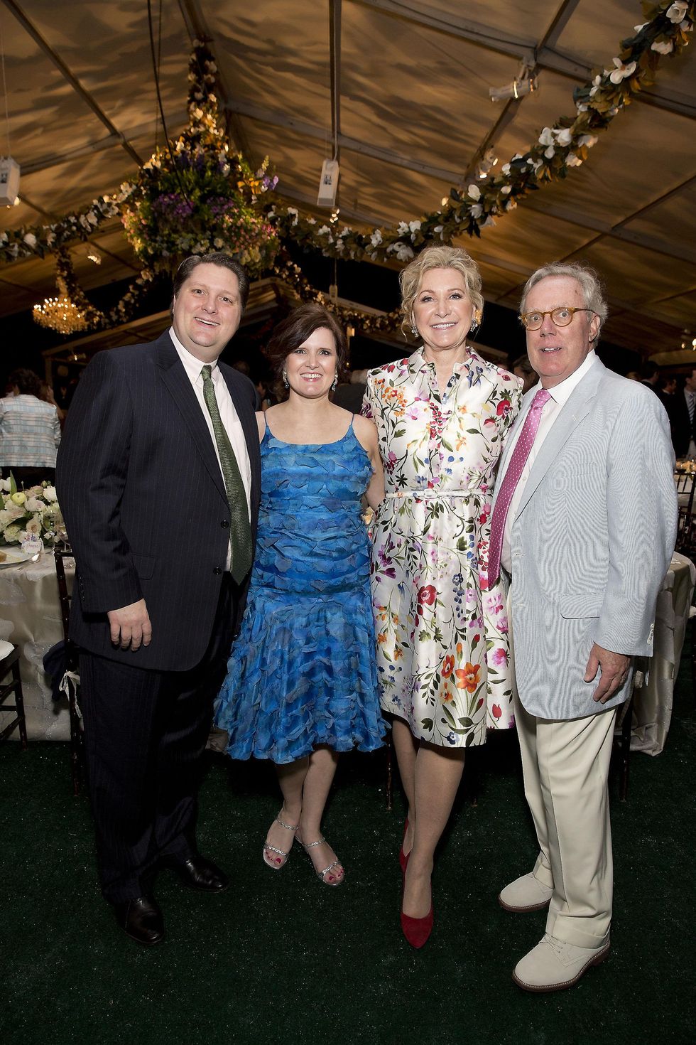 Chris and Heather Enright, from left, and Carol and Michael Linn at the Bayou Bend Garden Party March 2015