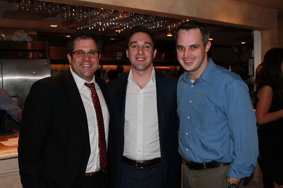 Chris Goodwin, from left, Derick Heckendorn and Zack Howard at the Friends of St. Jude Spring Happy Hour March 2015