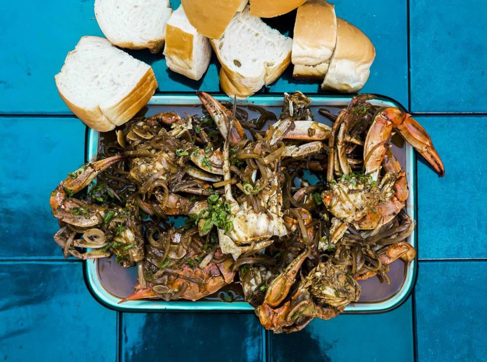 Chris Shepherd barbecue blue crab