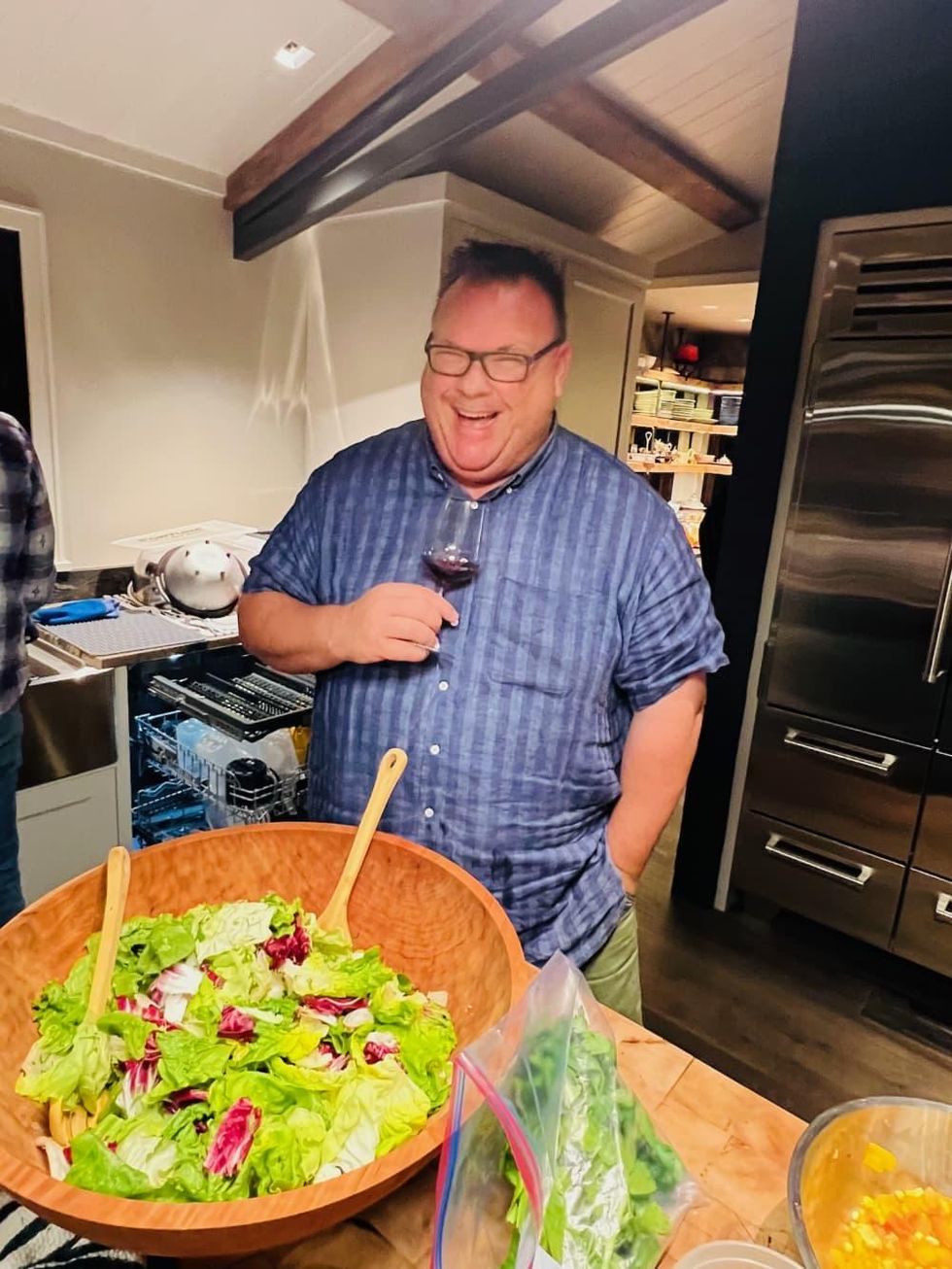 Chris Shepherd birthday wine salad