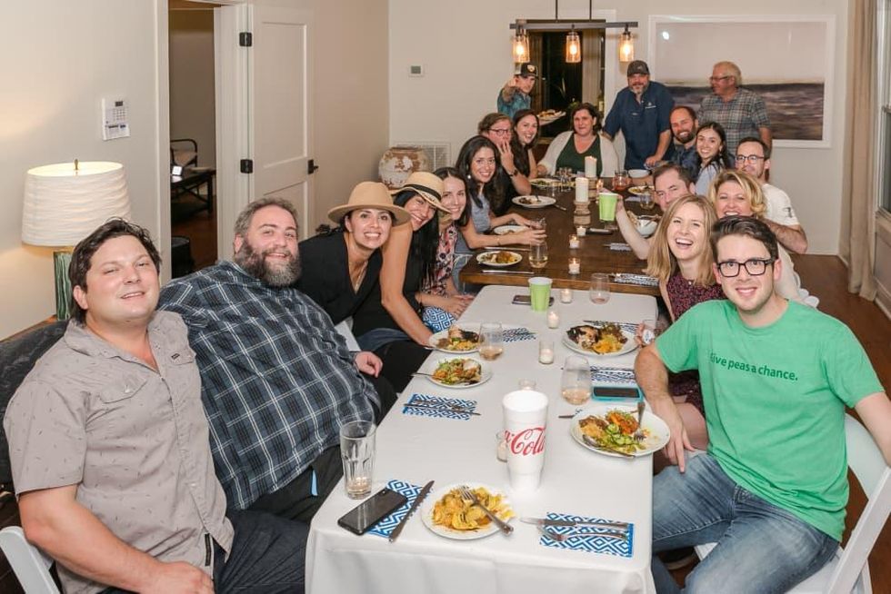 Chris Shepherd cookbook party group shot