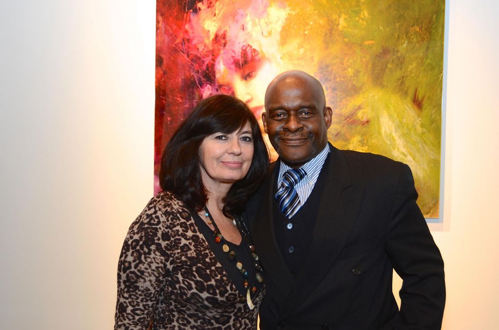 Christie Love and David Winans Jr. at the Valvisions Foundation "Cinema, Canvas & Cuisine" March 2015