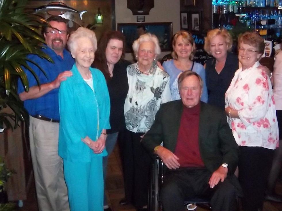 Christie's Seafood & Steaks Restaurant Barbara Bush and George H.W. Bush April 2012