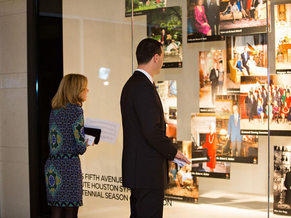 Christina and Mark Hanson at the Houston Symphony Retrospective Exhibit event March 2014