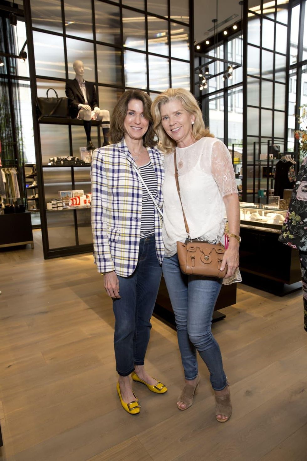 Christina McConn, Melissa Schinzter at Adam Lippes luncheon