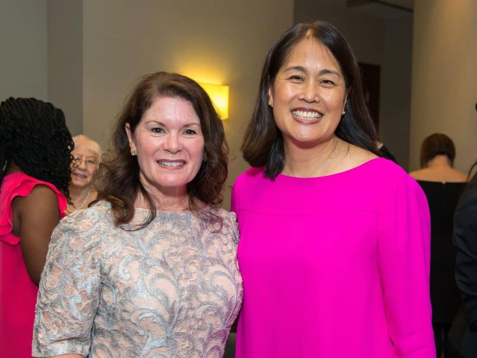 Christine Napier, Grace Kim at Memorial Hermann Razzle Dazzle luncheon