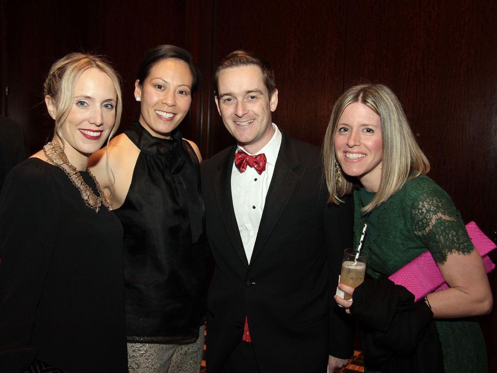 Christine Yates, from left, Ting and John Bresnahan and Kim Etheridge at West University Park Lovers Ball February 2014