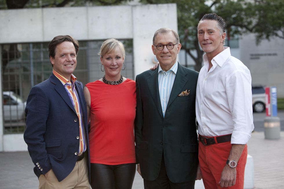 Christopher Gardner, from left, Sara Dodd, Gary Tinterow and Gregory Fourticq Jr. at the Glassell School benefit and auction May 2014