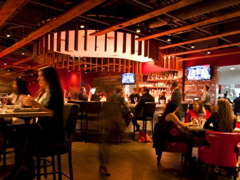 Churrascos Memorial City interior bar and sitting area