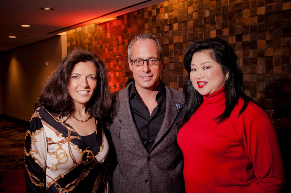 Cindy Mora, from left, Mark Sullivan and Gigi Huang at the Texas Film Awards Event February 2015