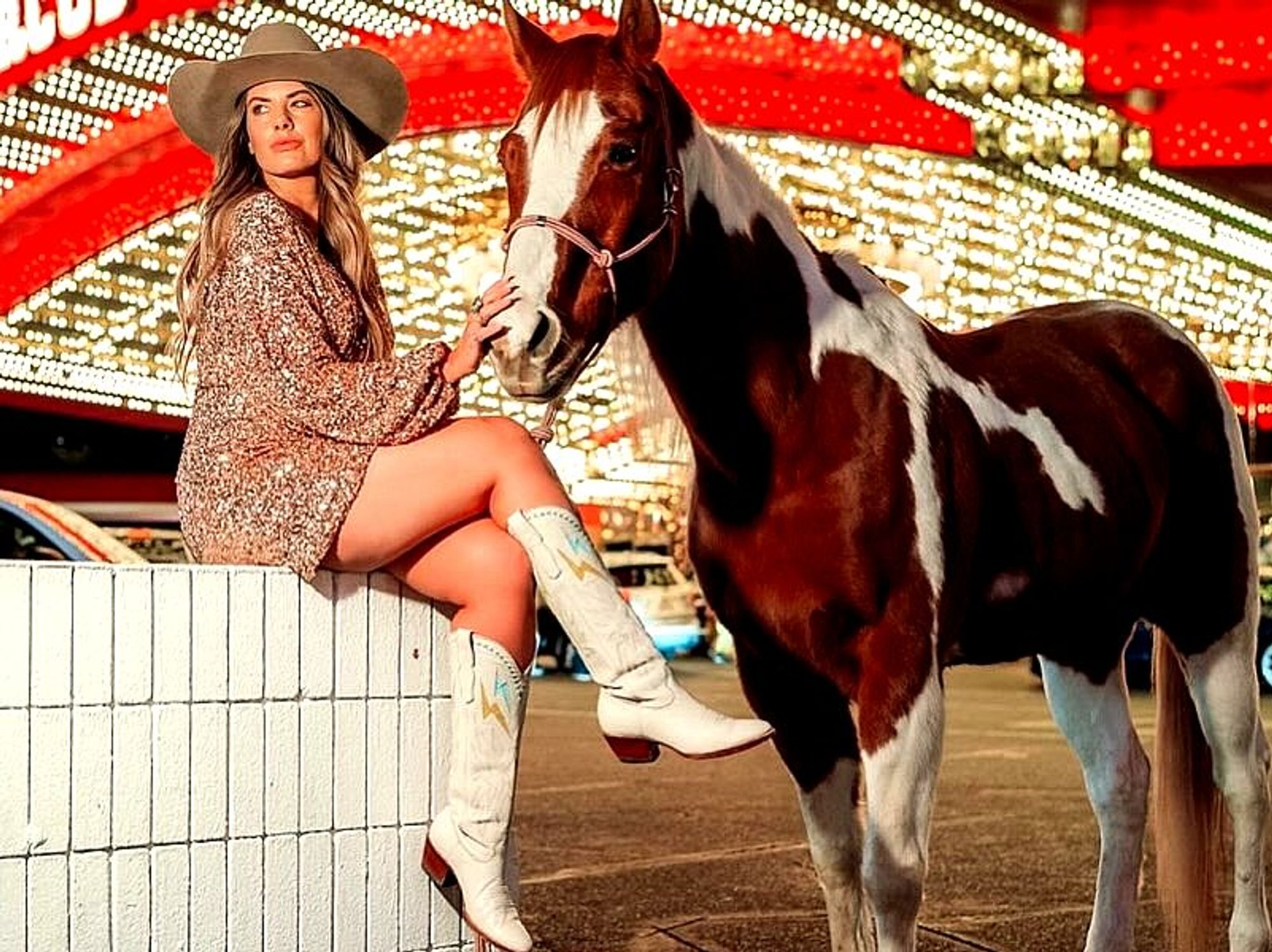 City Boots woman horse