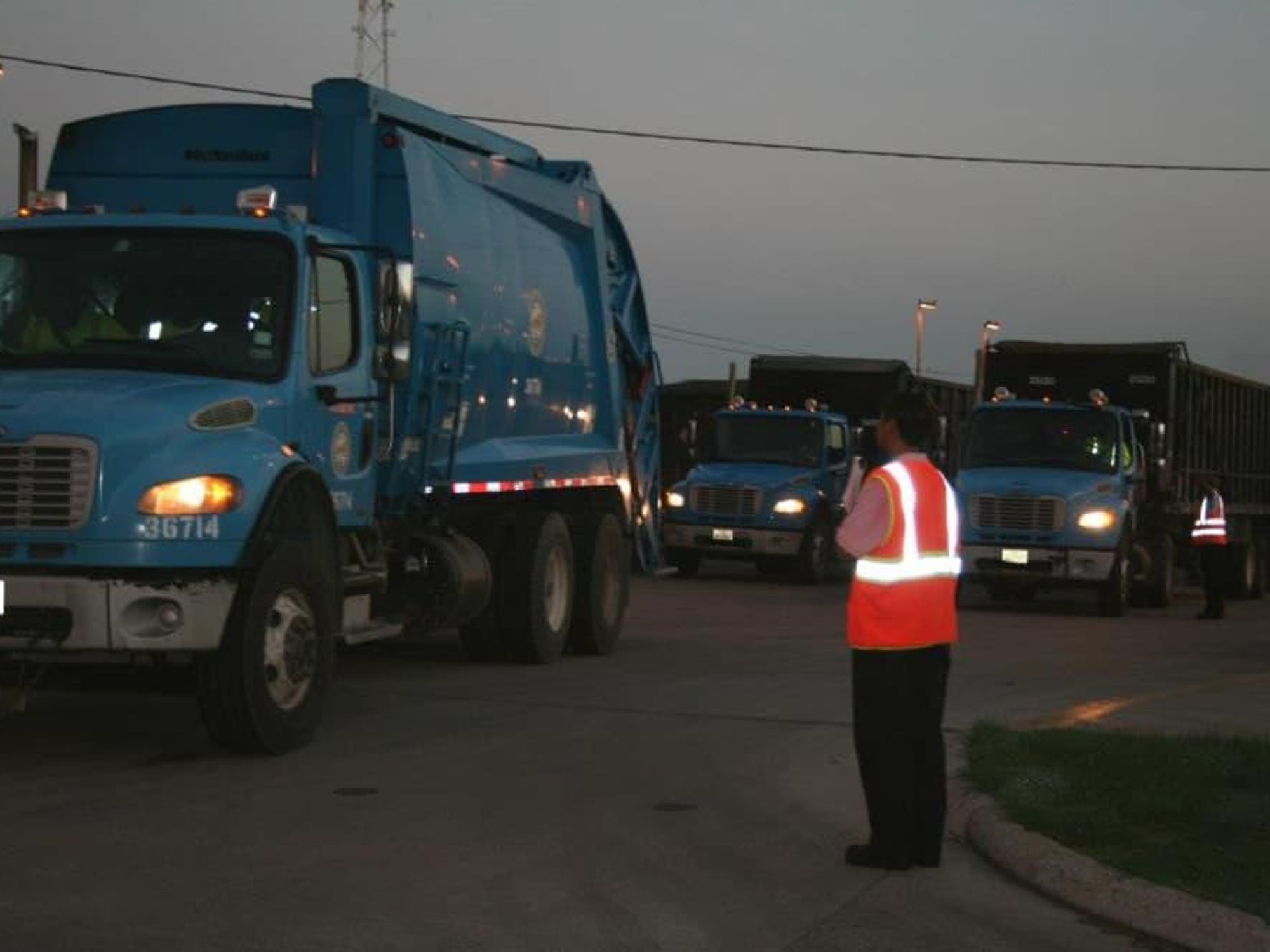 City of Houston garbage trucks