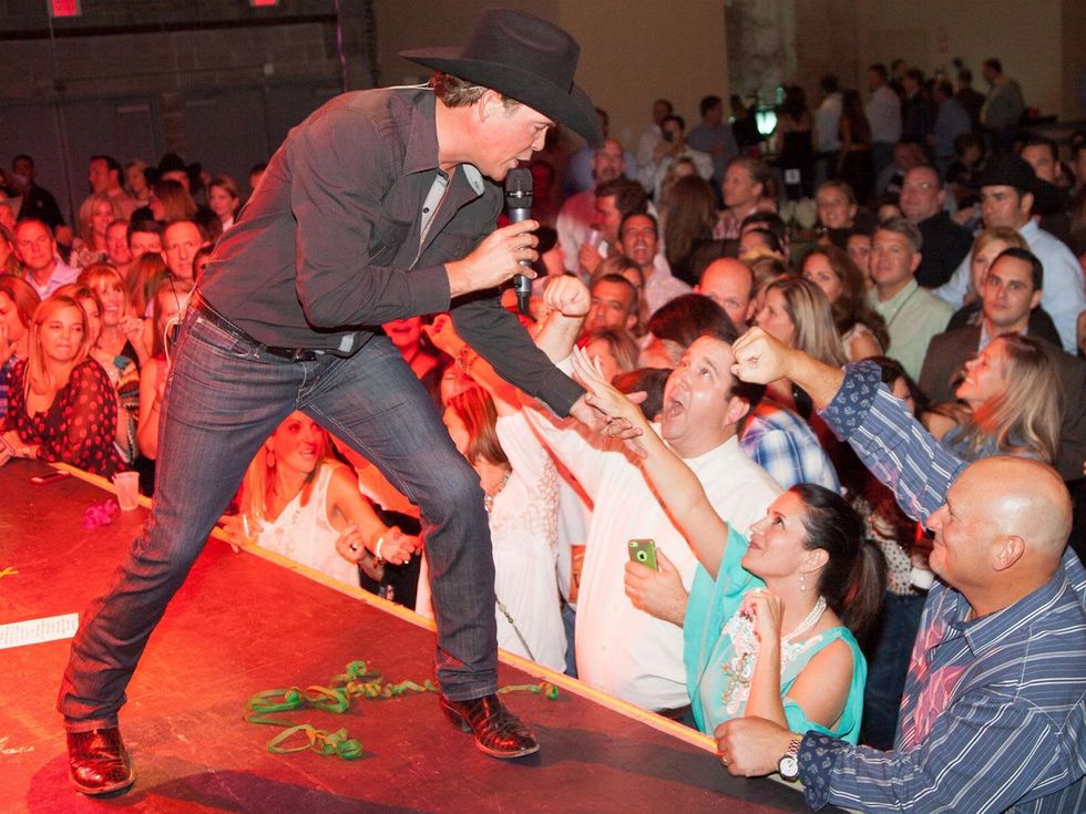 Clay Walker and party-goers at Two Steppin' with TIRR Concert with Jerry Jeff Walker and Clay Walker October 2014