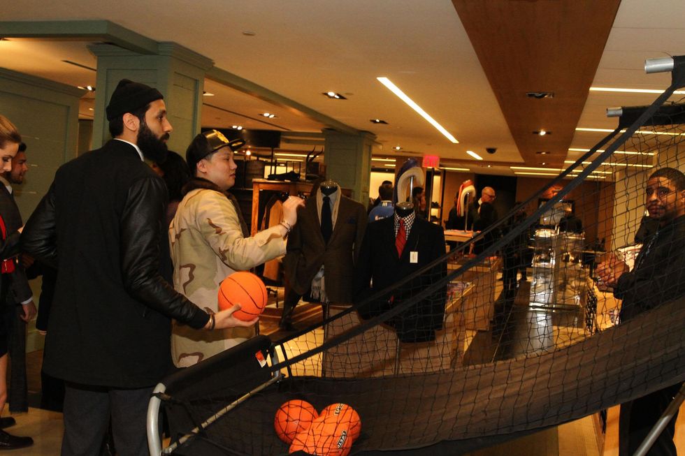 Clifford Pugh New York Fashion Week fall 2015 James Harden appearance at Bloomingdale's February 2015 pop-a-shot