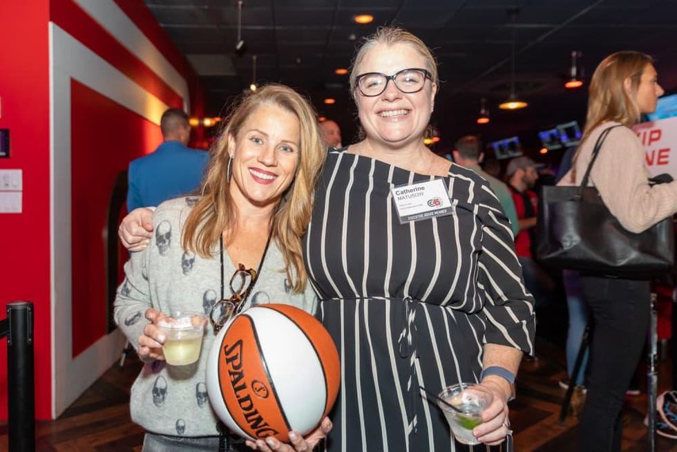 Clint Capela bowling bash 2019 Colleen Amling Cathy Matusow