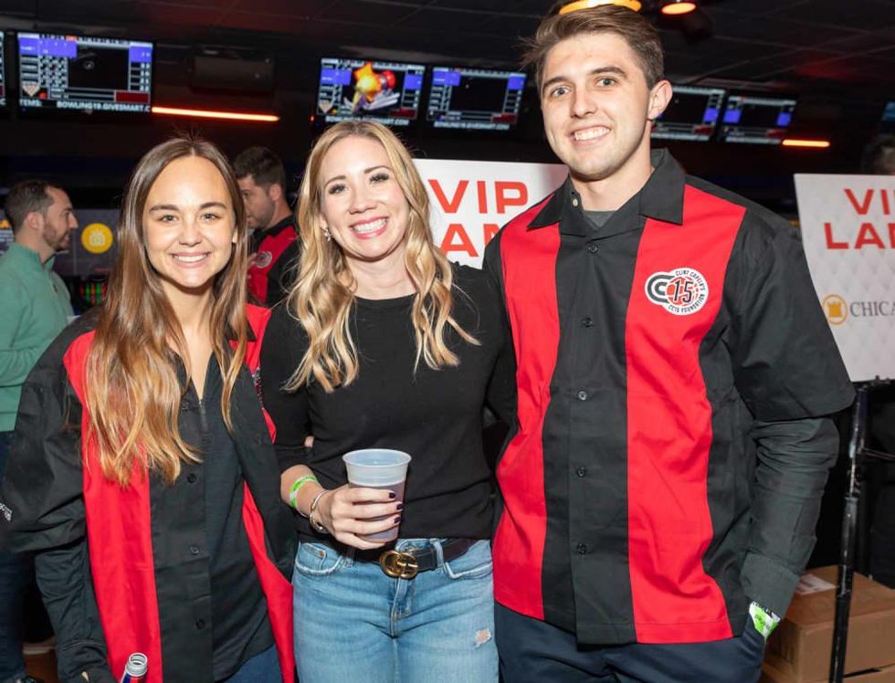 Clint Capela bowling bash 2019 Evan Peraza, Lauren Plotkin, Derrick Burnett